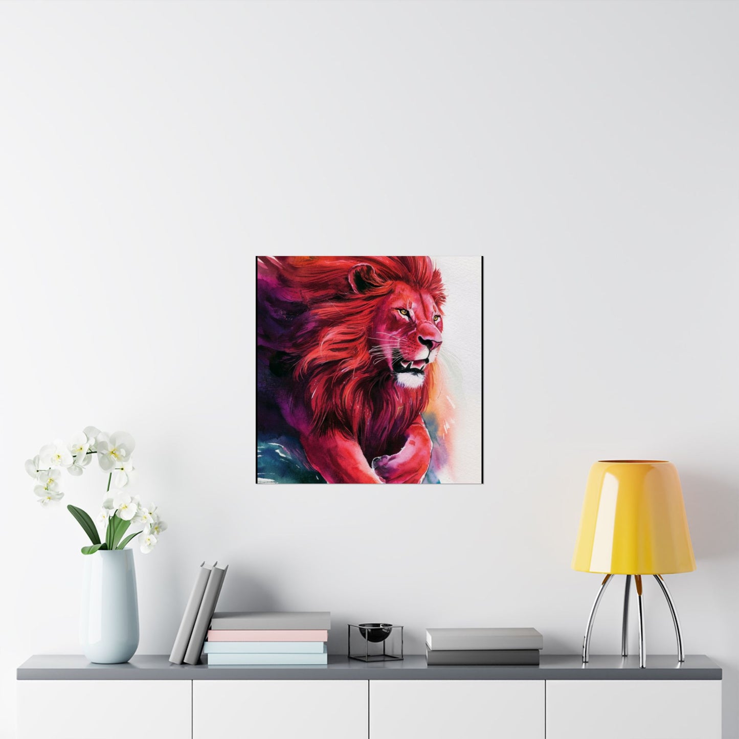 Colorful Lion Matte Vertical Posters – Vibrant Animal Wall Art Decor