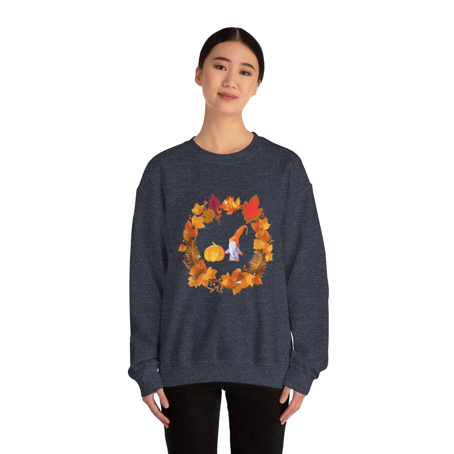 Happy Autumn Unisex Heavy Blend™ Crewneck Sweatshirt