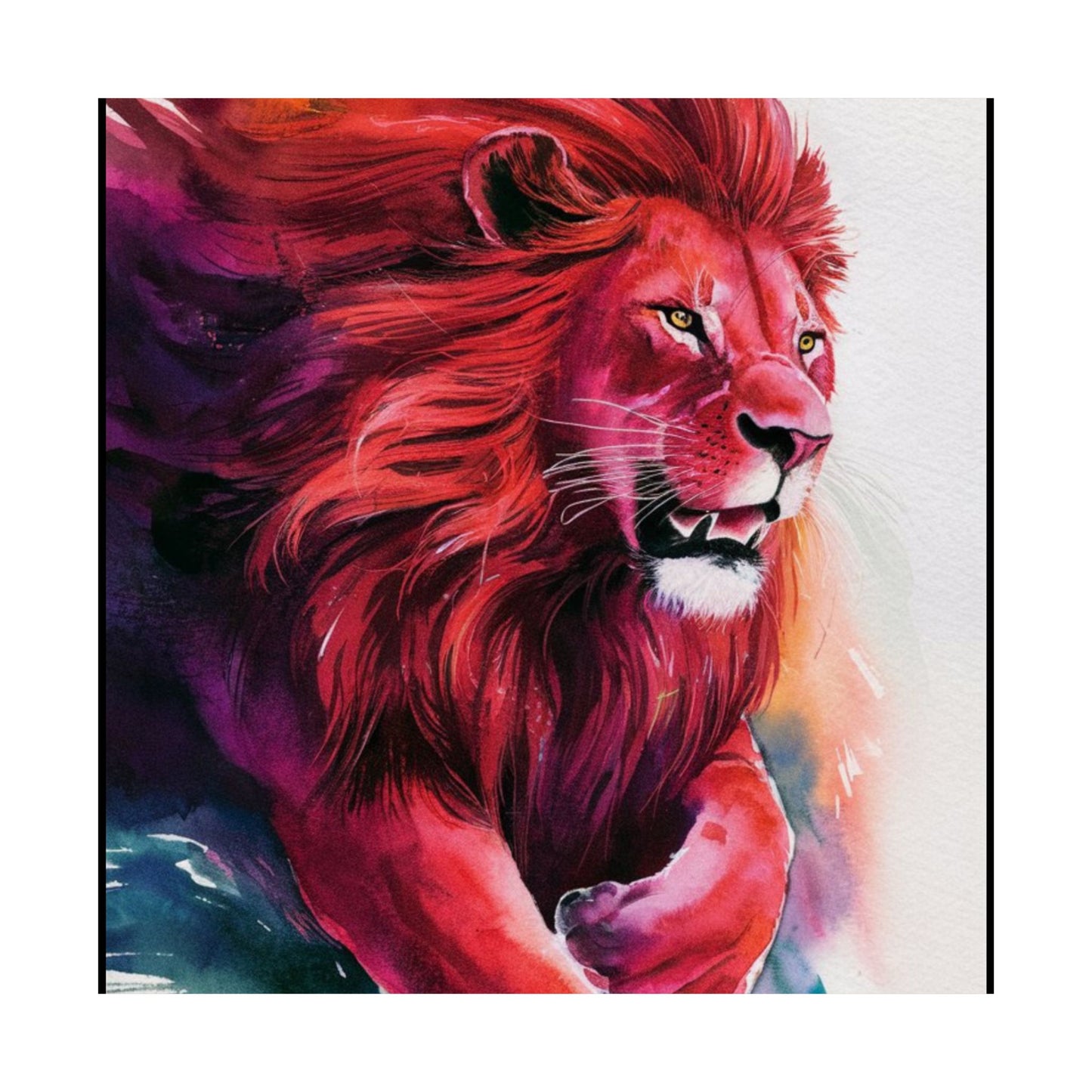 Colorful lion Matte Vertical Posters