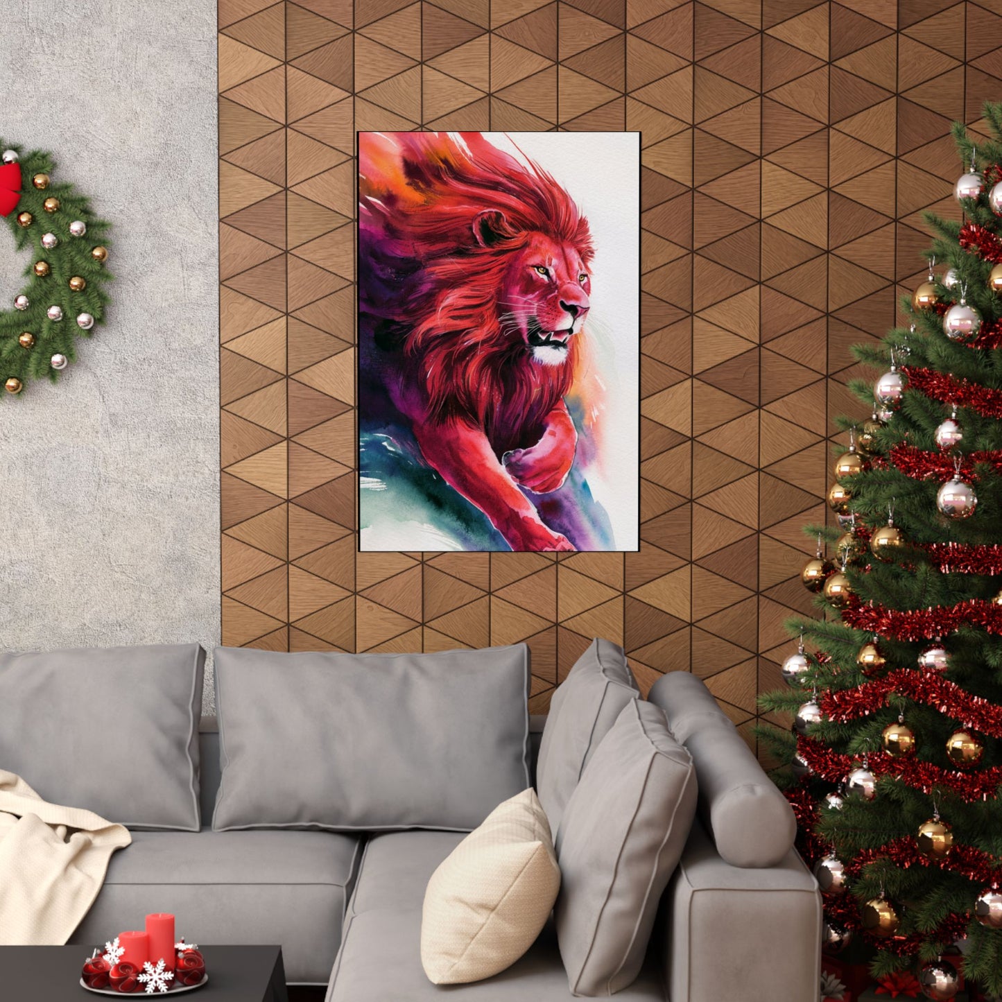 Colorful lion Matte Vertical Posters