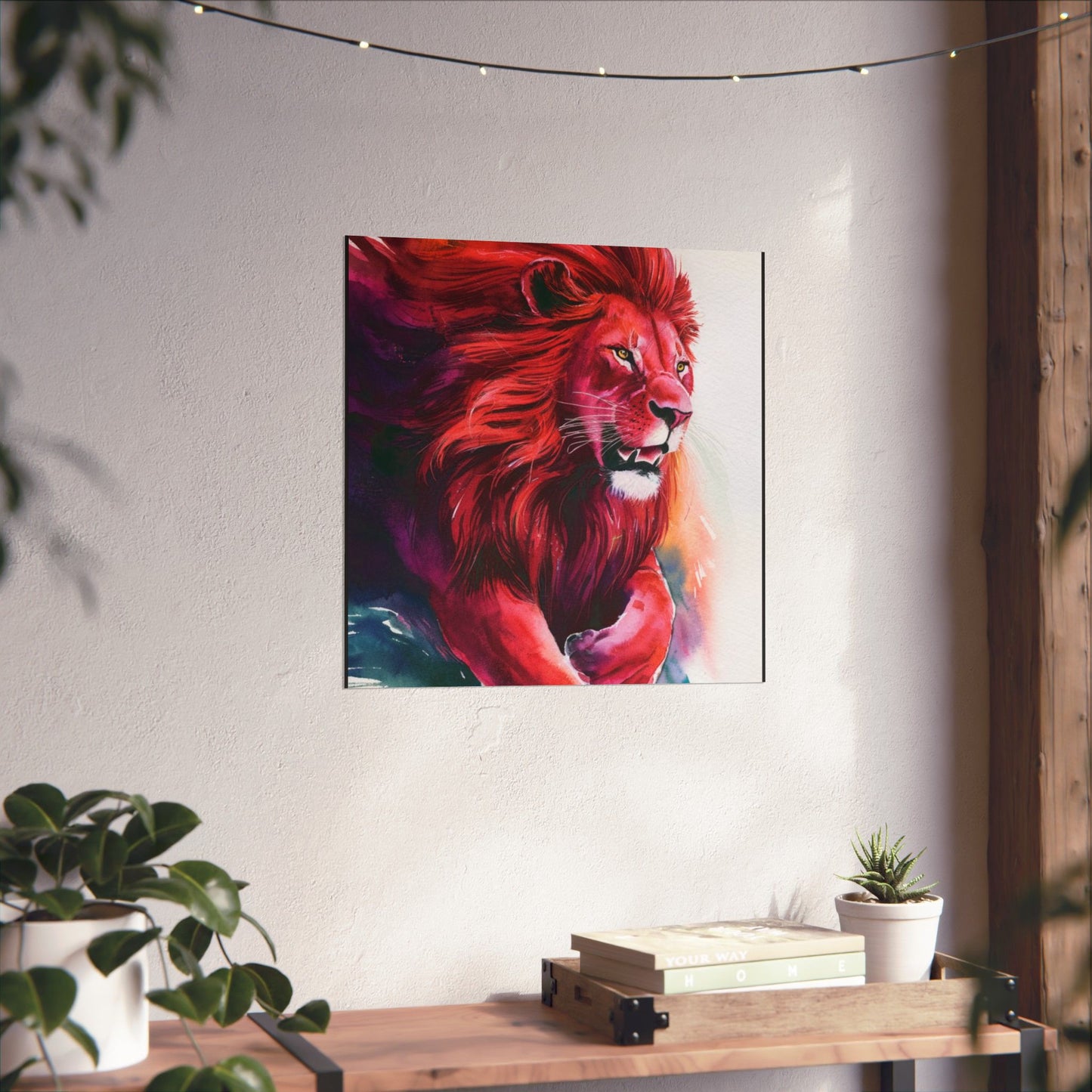 Colorful lion Matte Vertical Posters