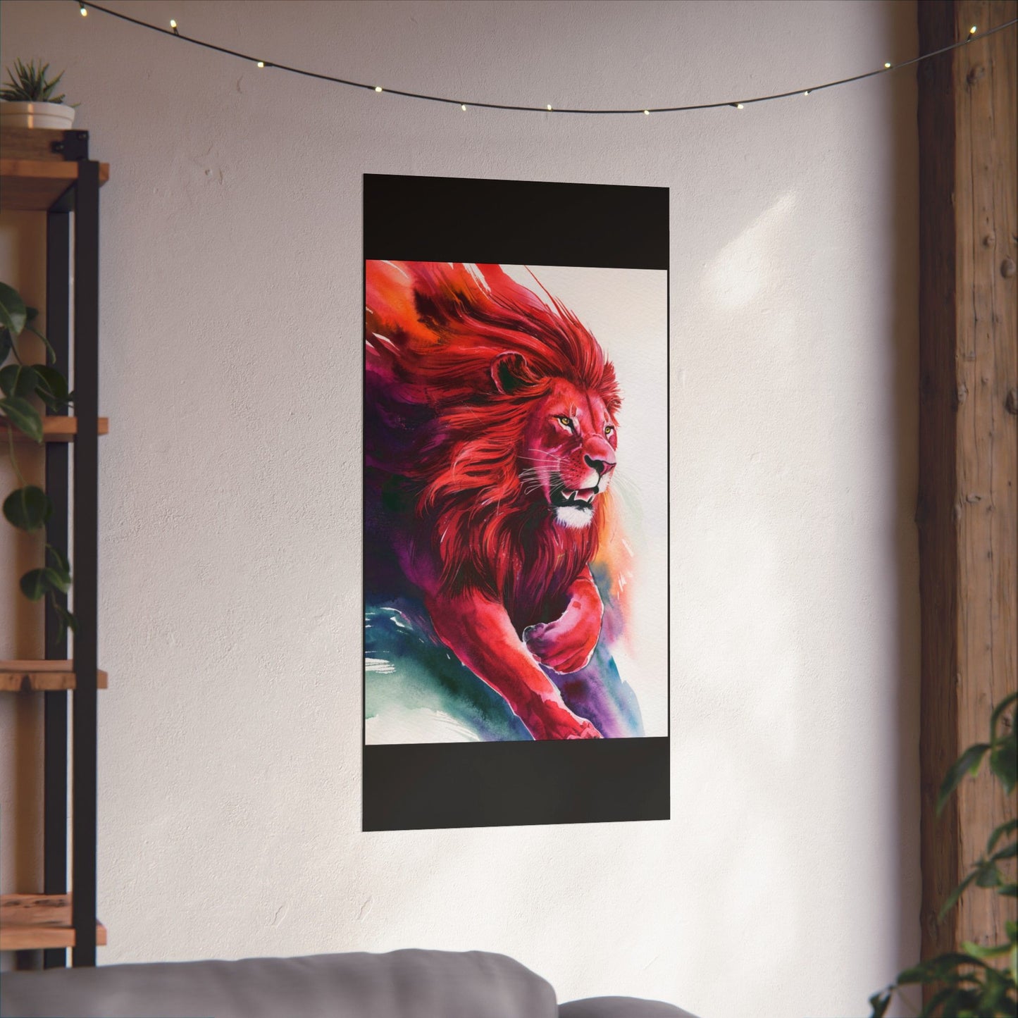 Colorful lion Matte Vertical Posters