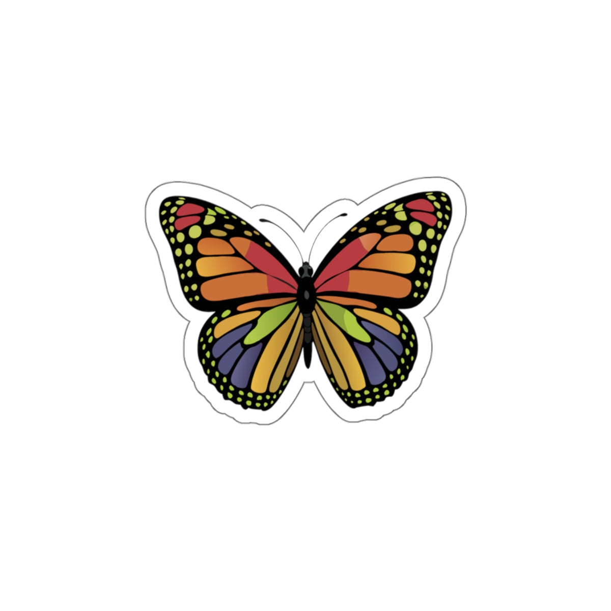 cute butterfly colorfull kiss-cut stickers