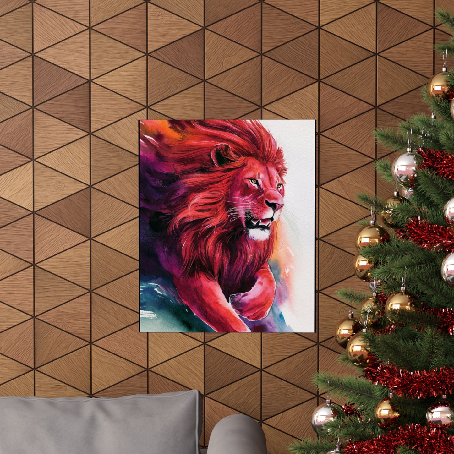 Colorful lion Matte Vertical Posters