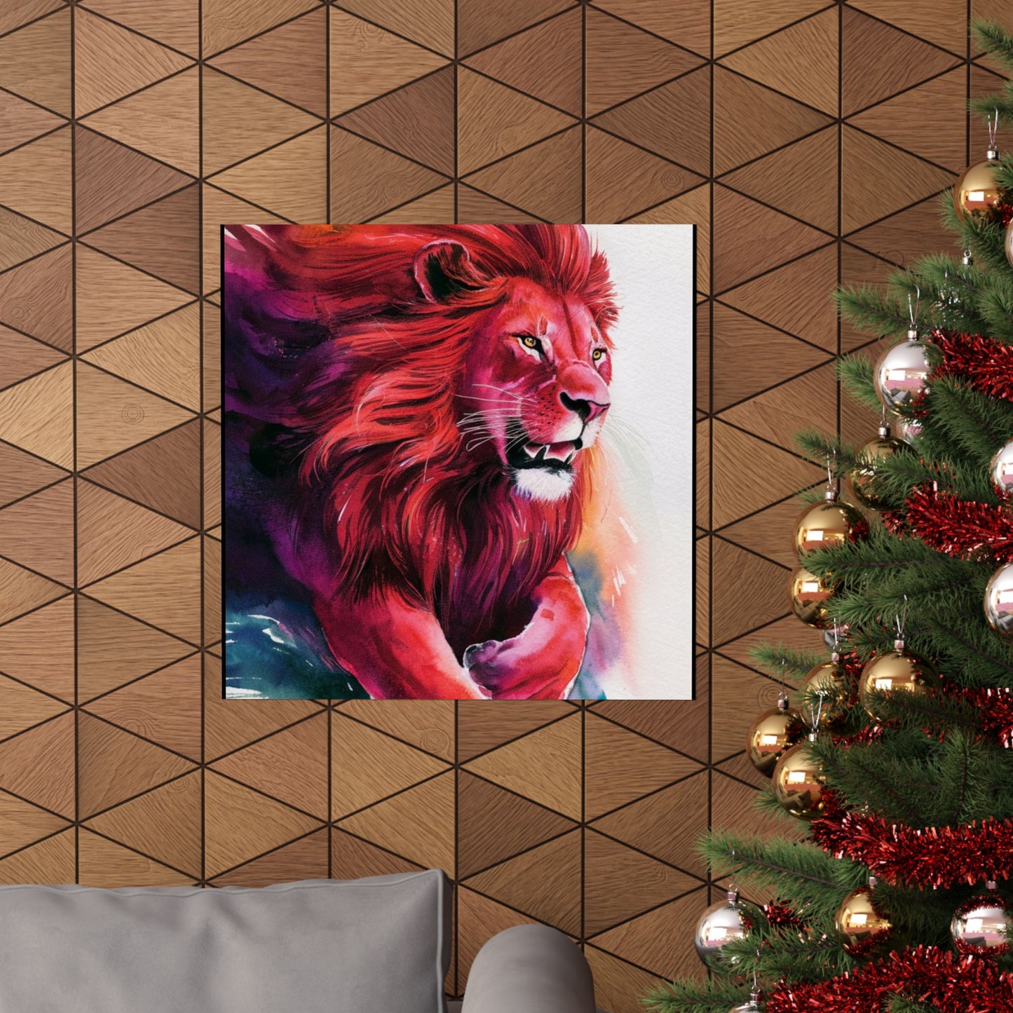 Colorful lion Matte Vertical Posters