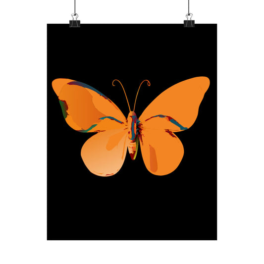 Vertical Poster - Orange Butterfly Design