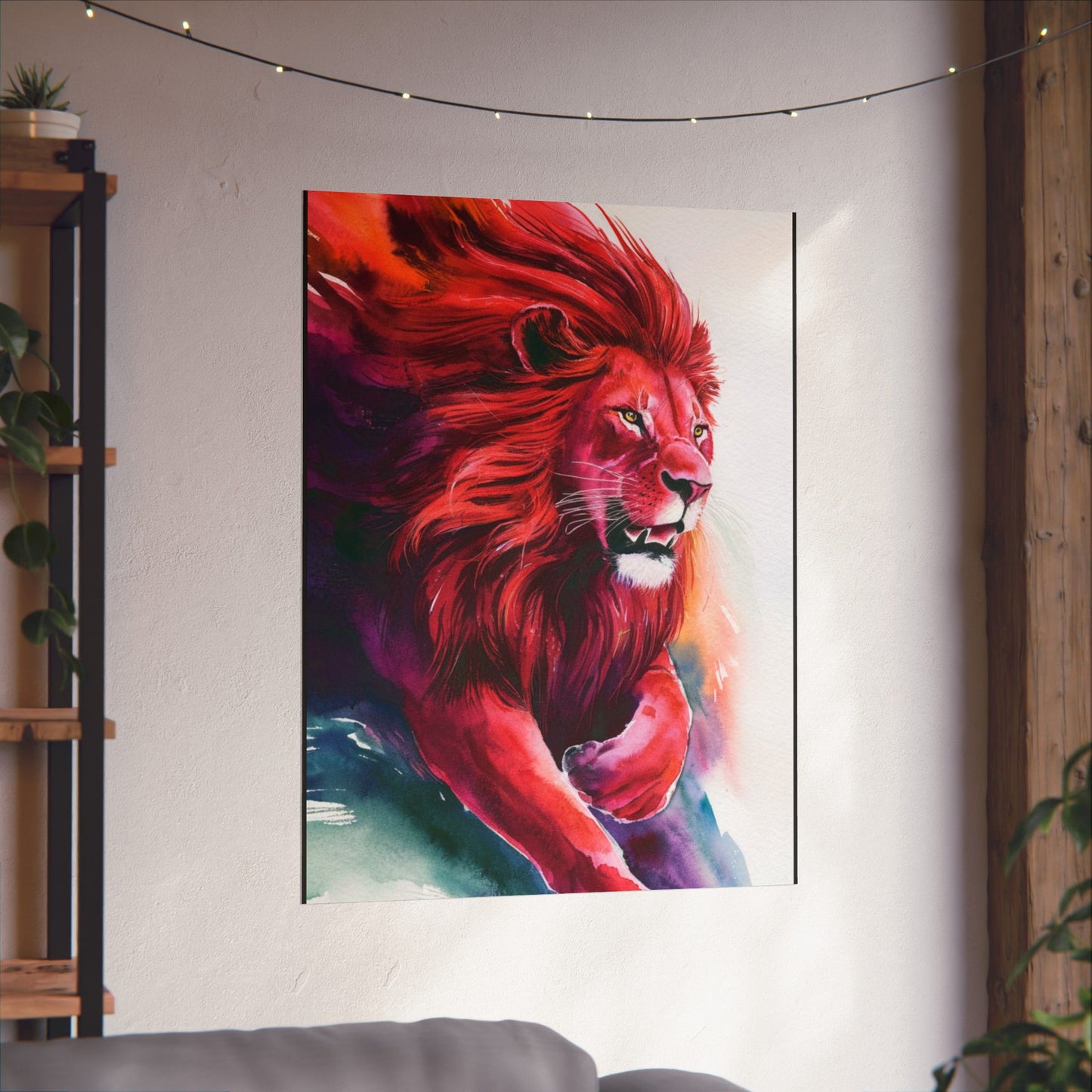 Colorful lion Matte Vertical Posters