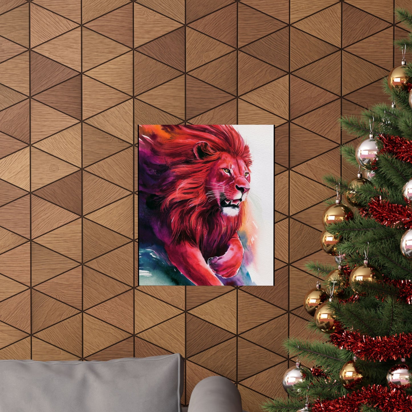 Colorful lion Matte Vertical Posters