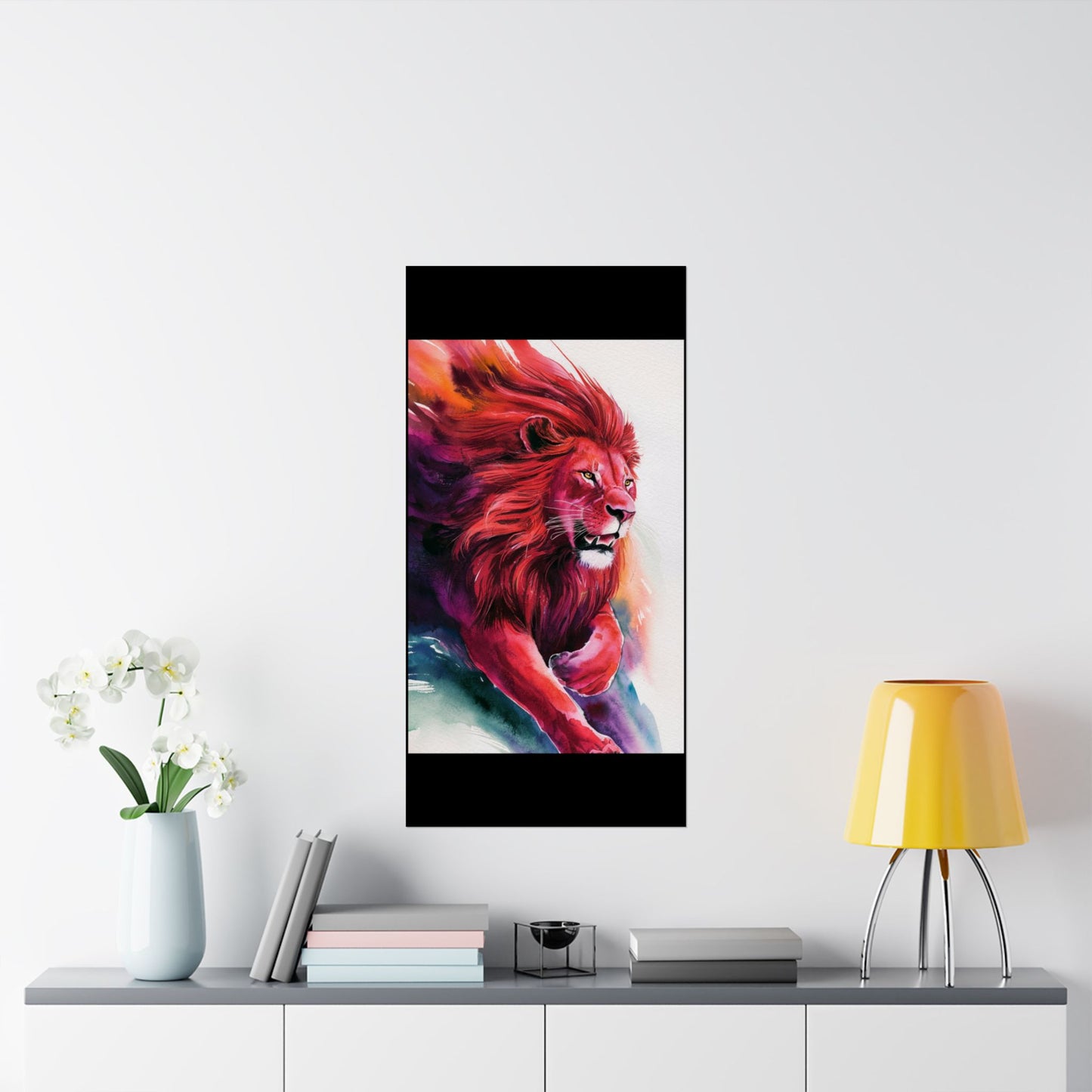 Colorful lion Matte Vertical Posters