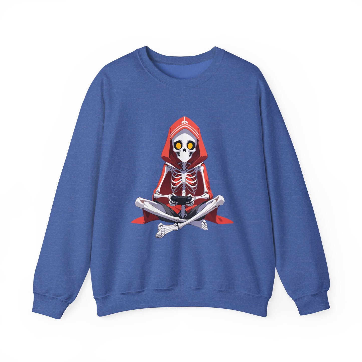 Funny Skeleton Skull Video Gamer Unisex Heavy Blend™ Crewneck Sweatshirt - coffeeandteatees