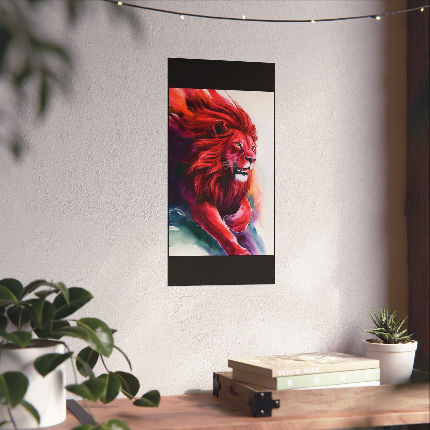 Colorful lion Matte Vertical Posters