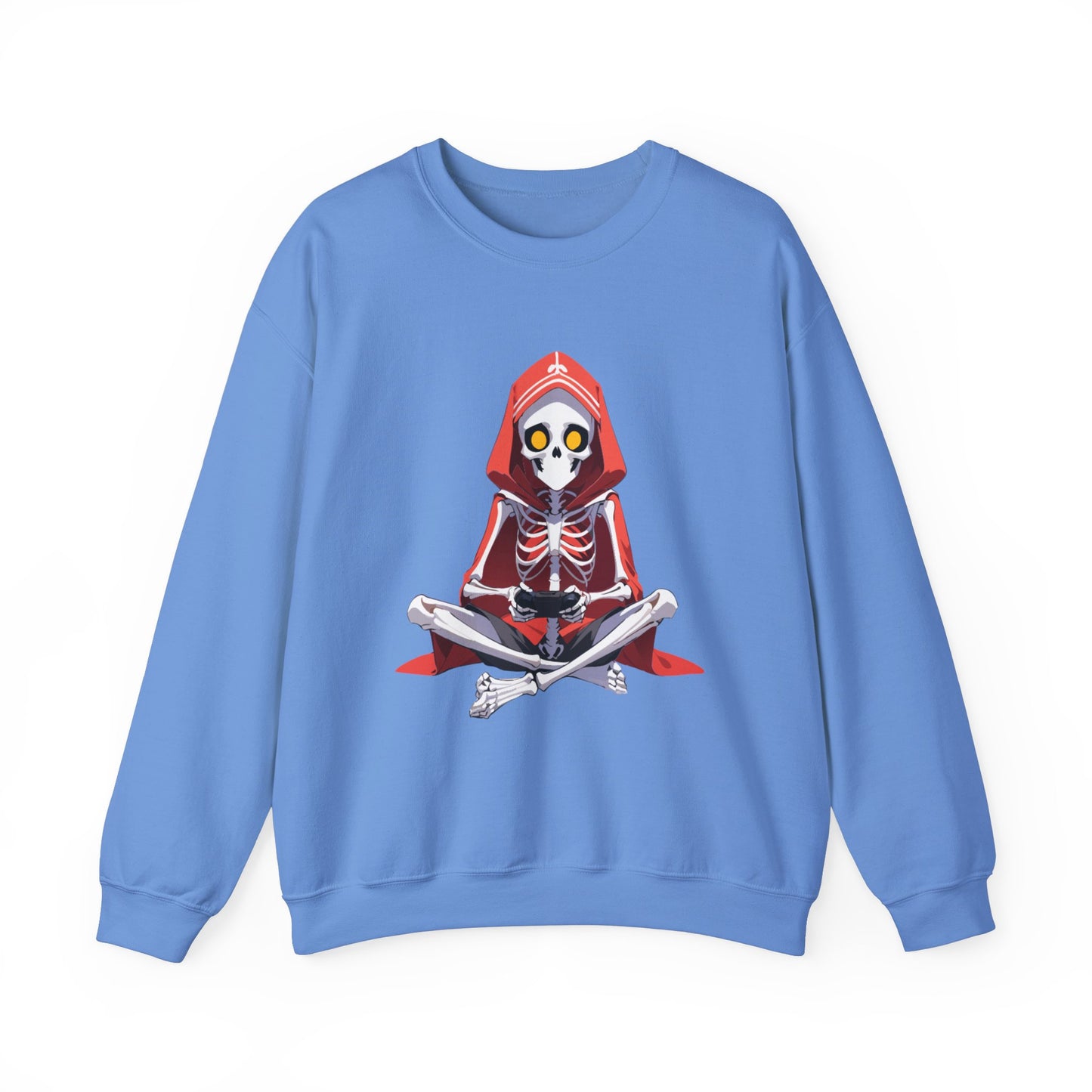 Funny Skeleton Skull Video Gamer Unisex Heavy Blend™ Crewneck Sweatshirt - coffeeandteatees