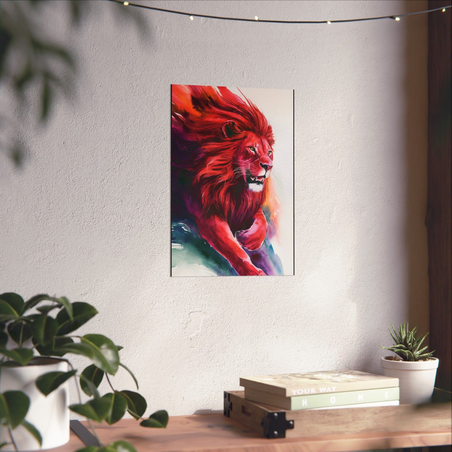 Colorful lion Matte Vertical Posters