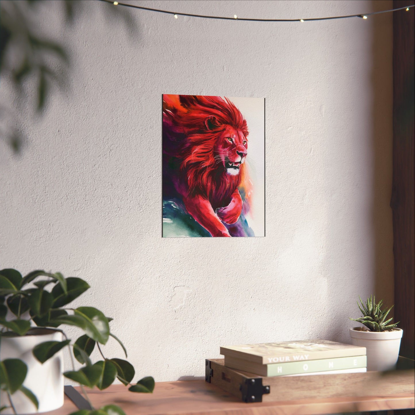 Colorful lion Matte Vertical Posters