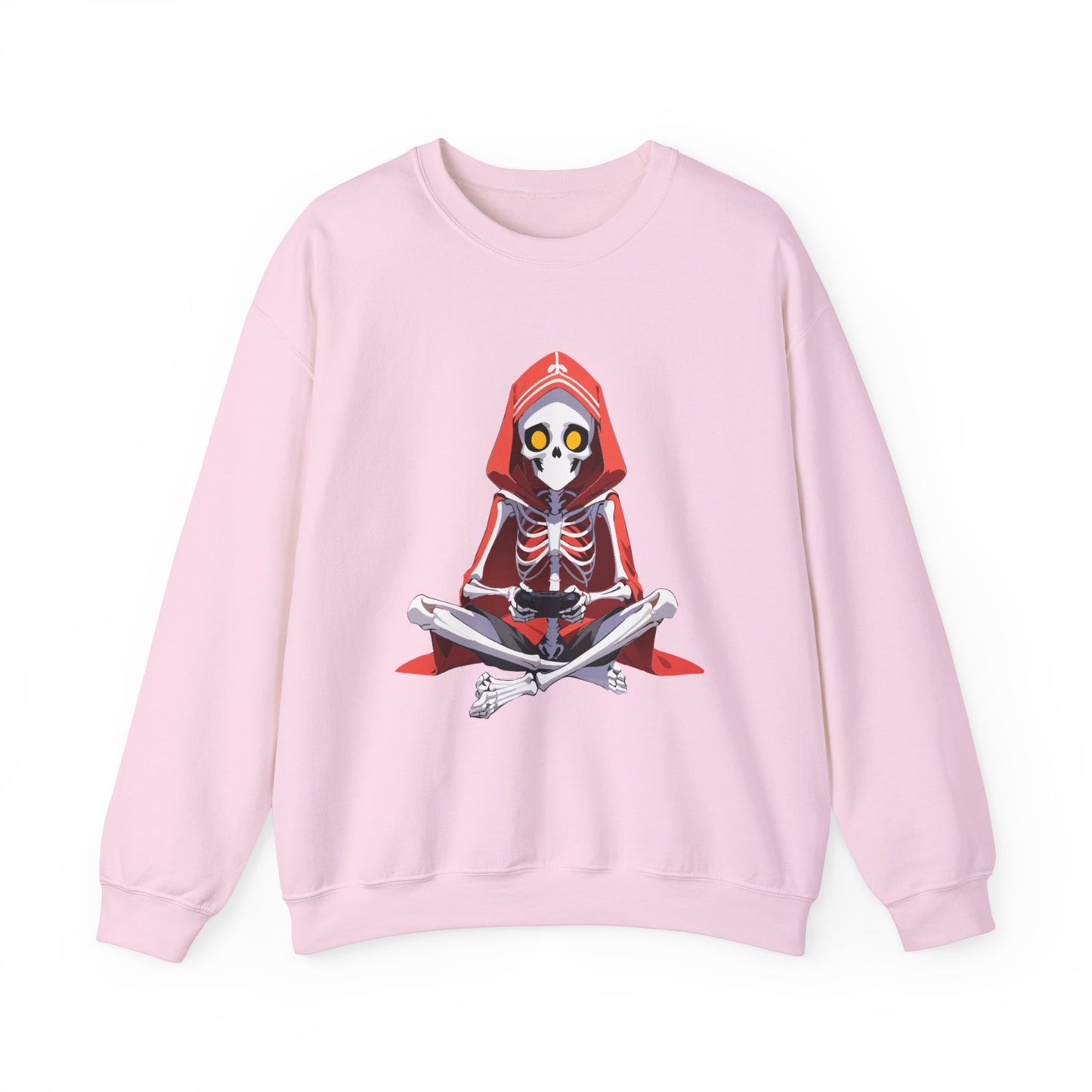 Funny Skeleton Skull Video Gamer Unisex Heavy Blend™ Crewneck Sweatshirt - coffeeandteatees