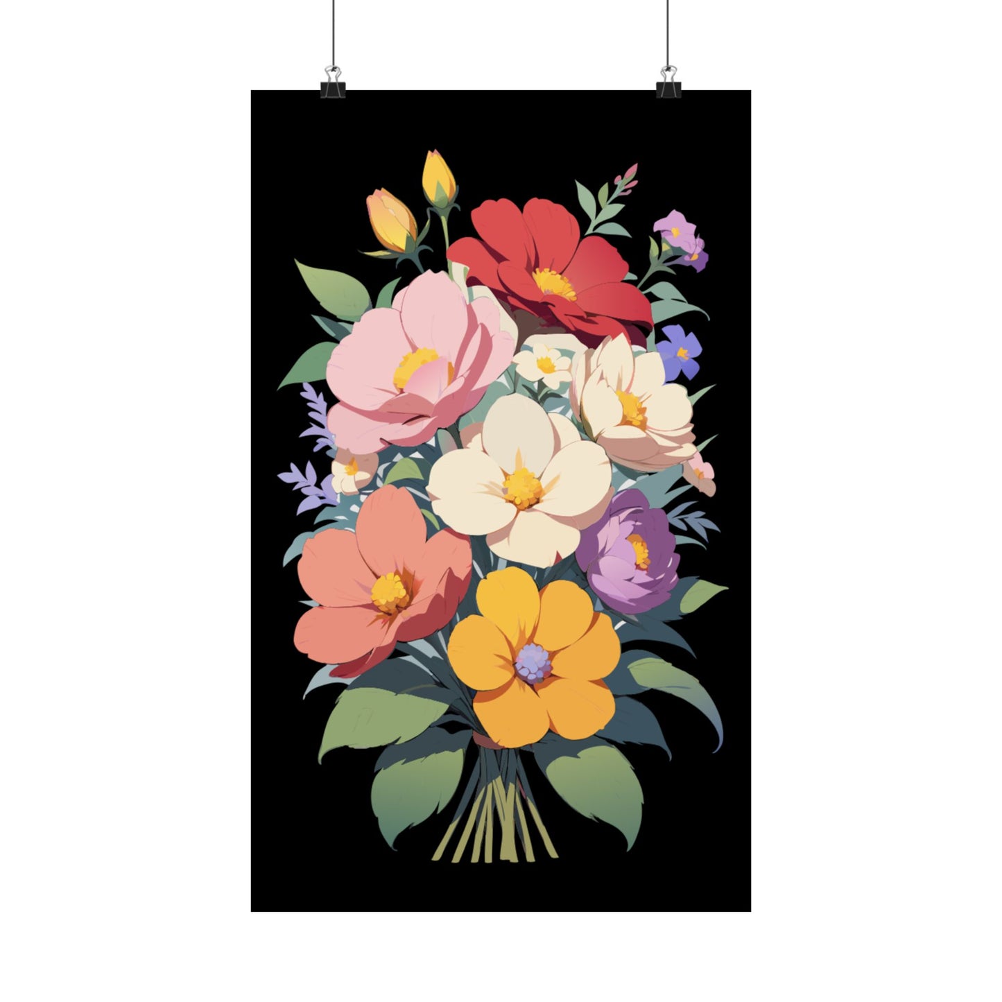 Vintage Flowers Matte Vertical Posters