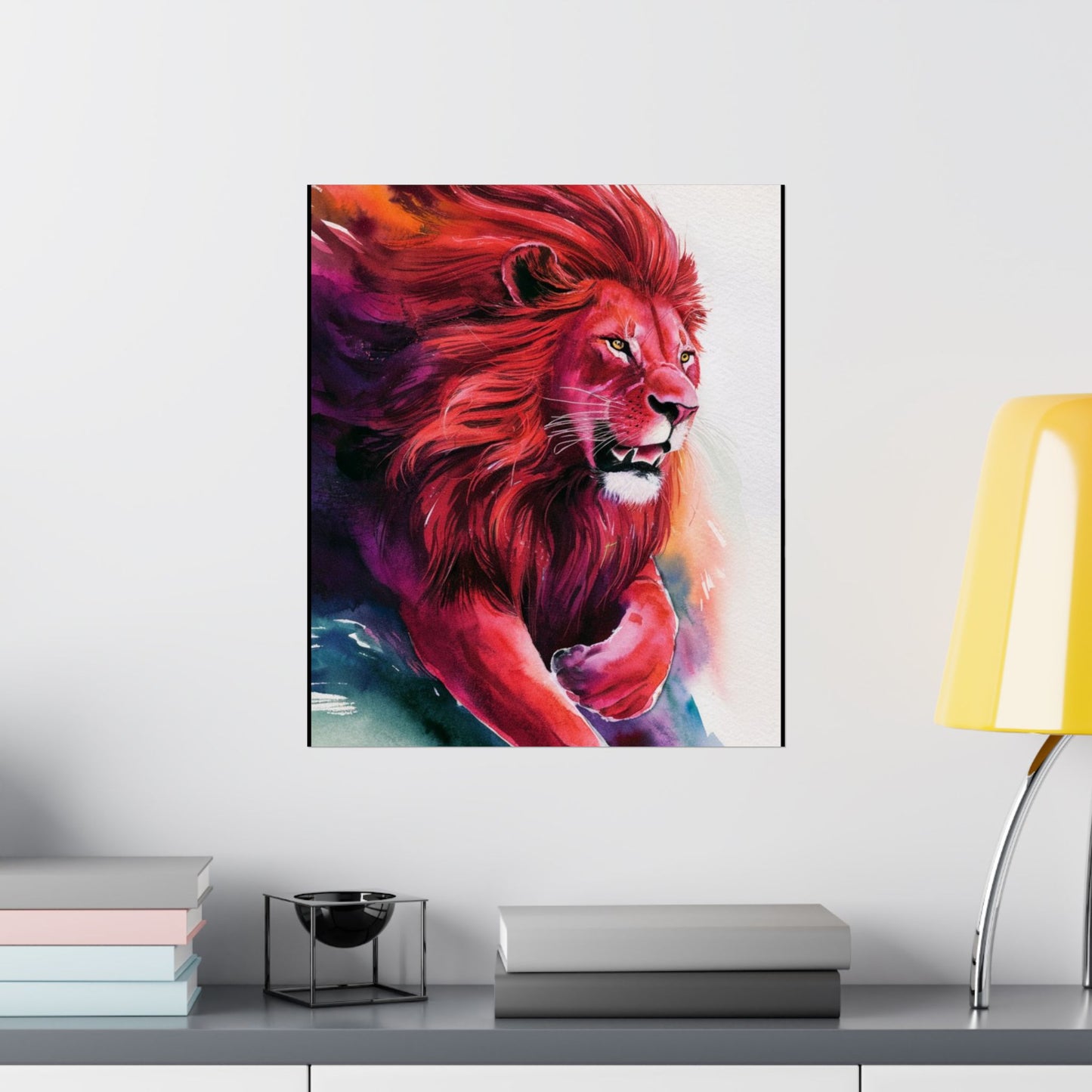 Colorful lion Matte Vertical Posters