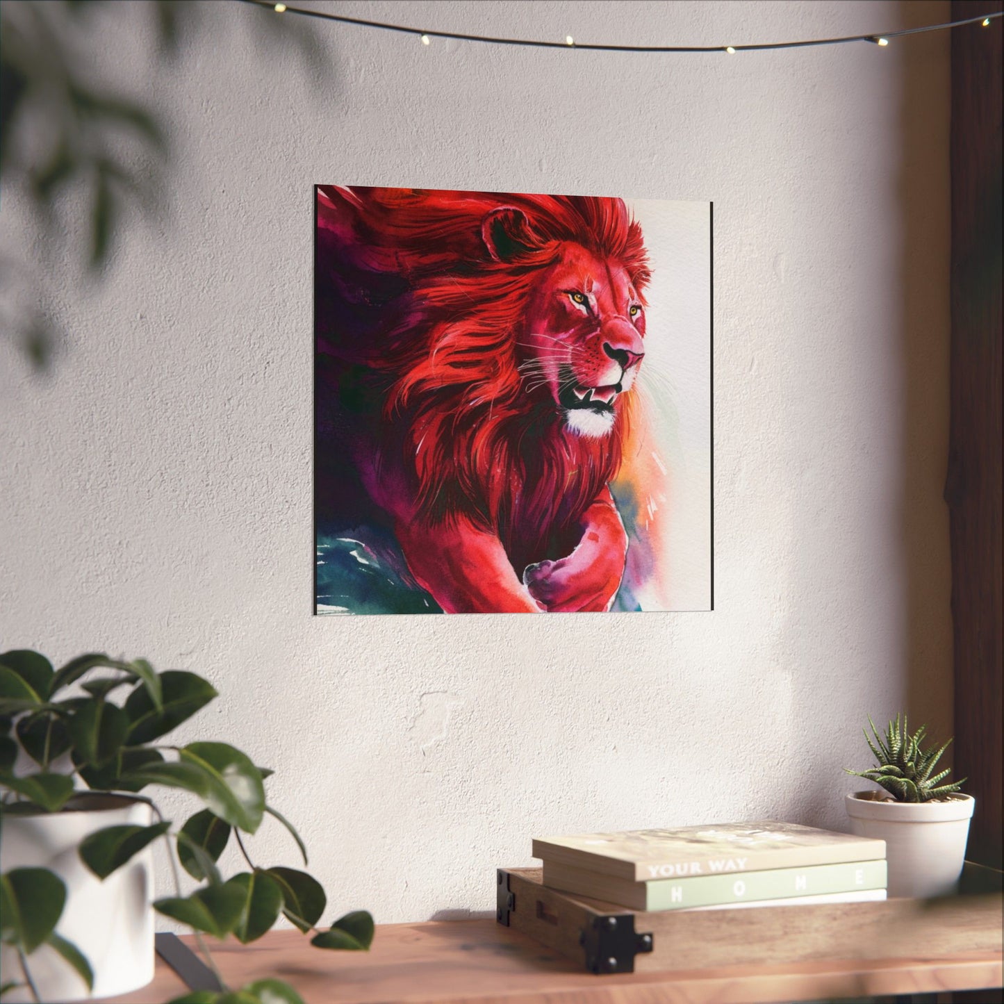 Colorful lion Matte Vertical Posters