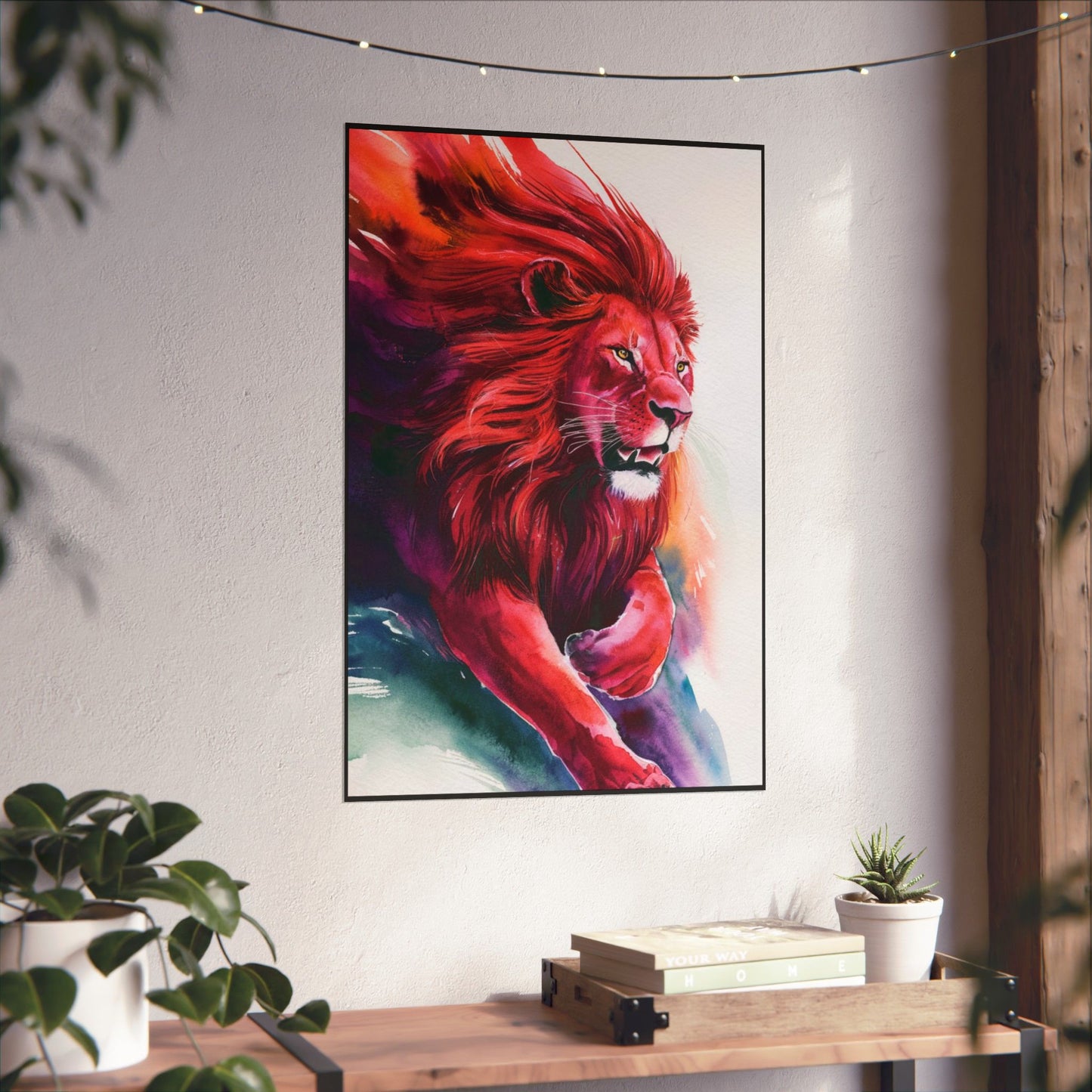 Colorful lion Matte Vertical Posters