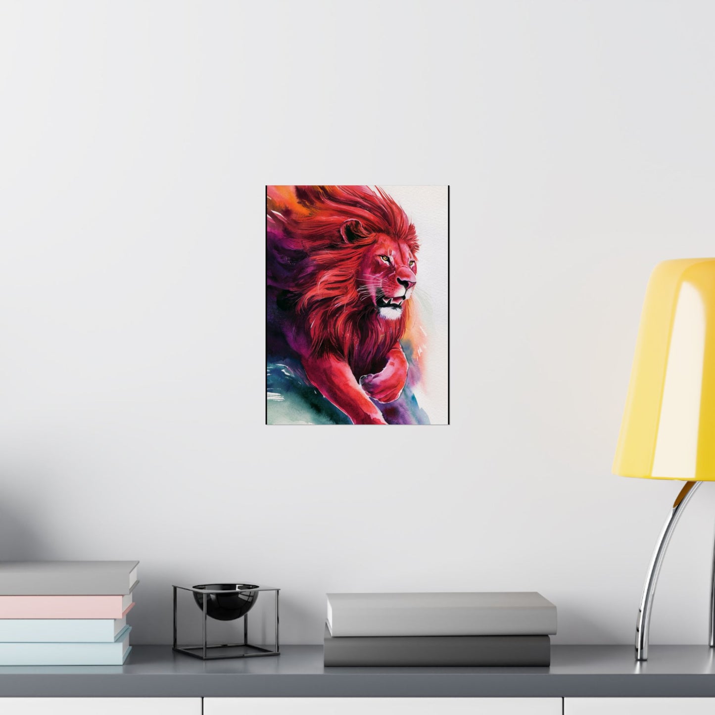 Colorful Lion Matte Vertical Posters – Vibrant Animal Wall Art Decor