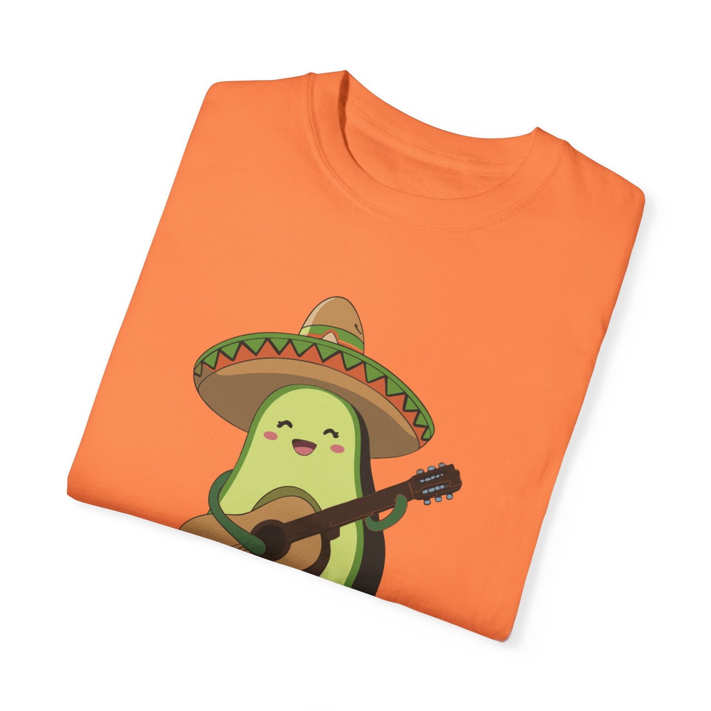 Funny Avocado Playing The Guitar Rock Band Music Unisex Garment-Dyed T-shirt