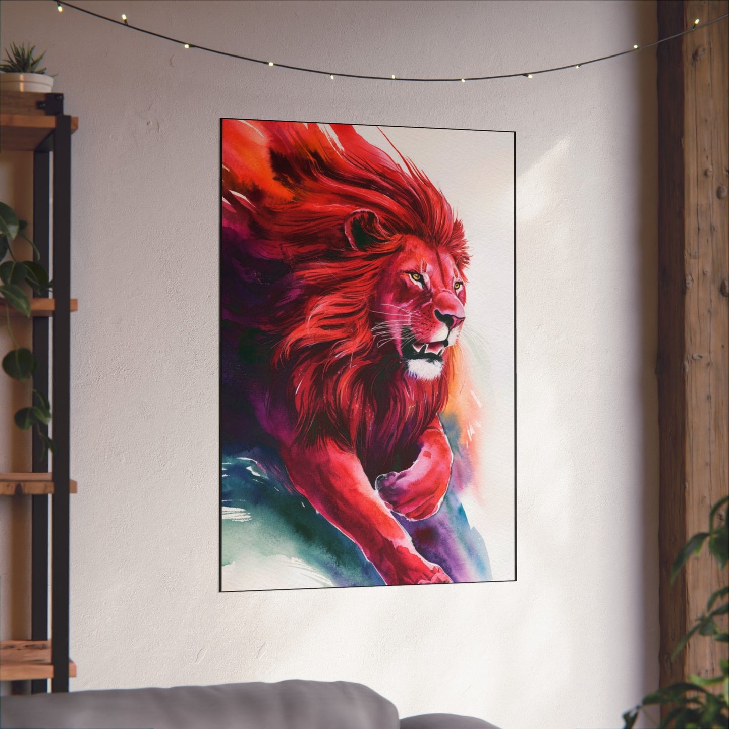 Colorful lion Matte Vertical Posters