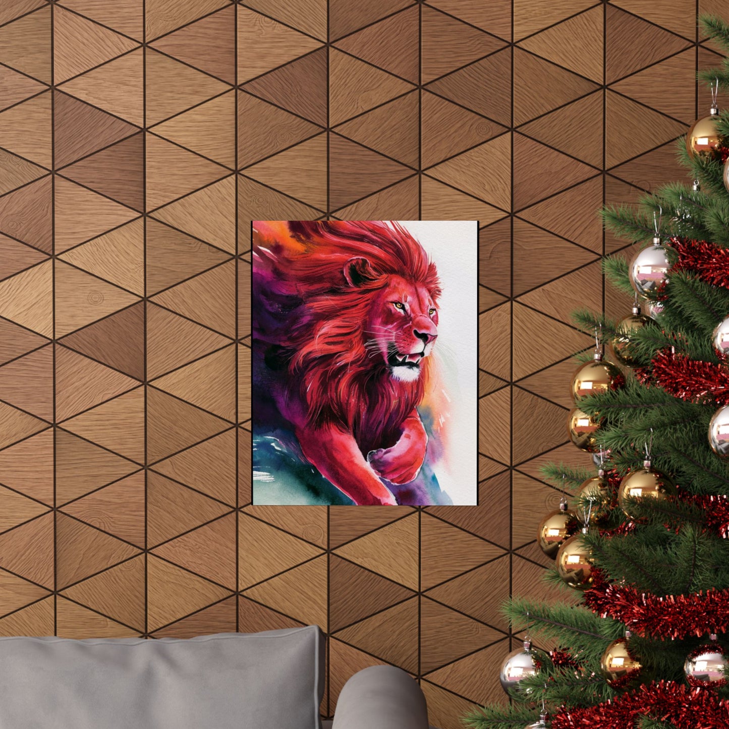 Colorful lion Matte Vertical Posters