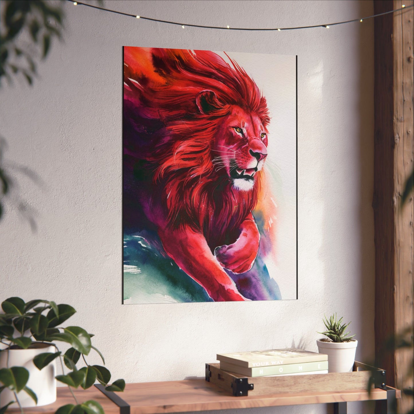 Colorful lion Matte Vertical Posters