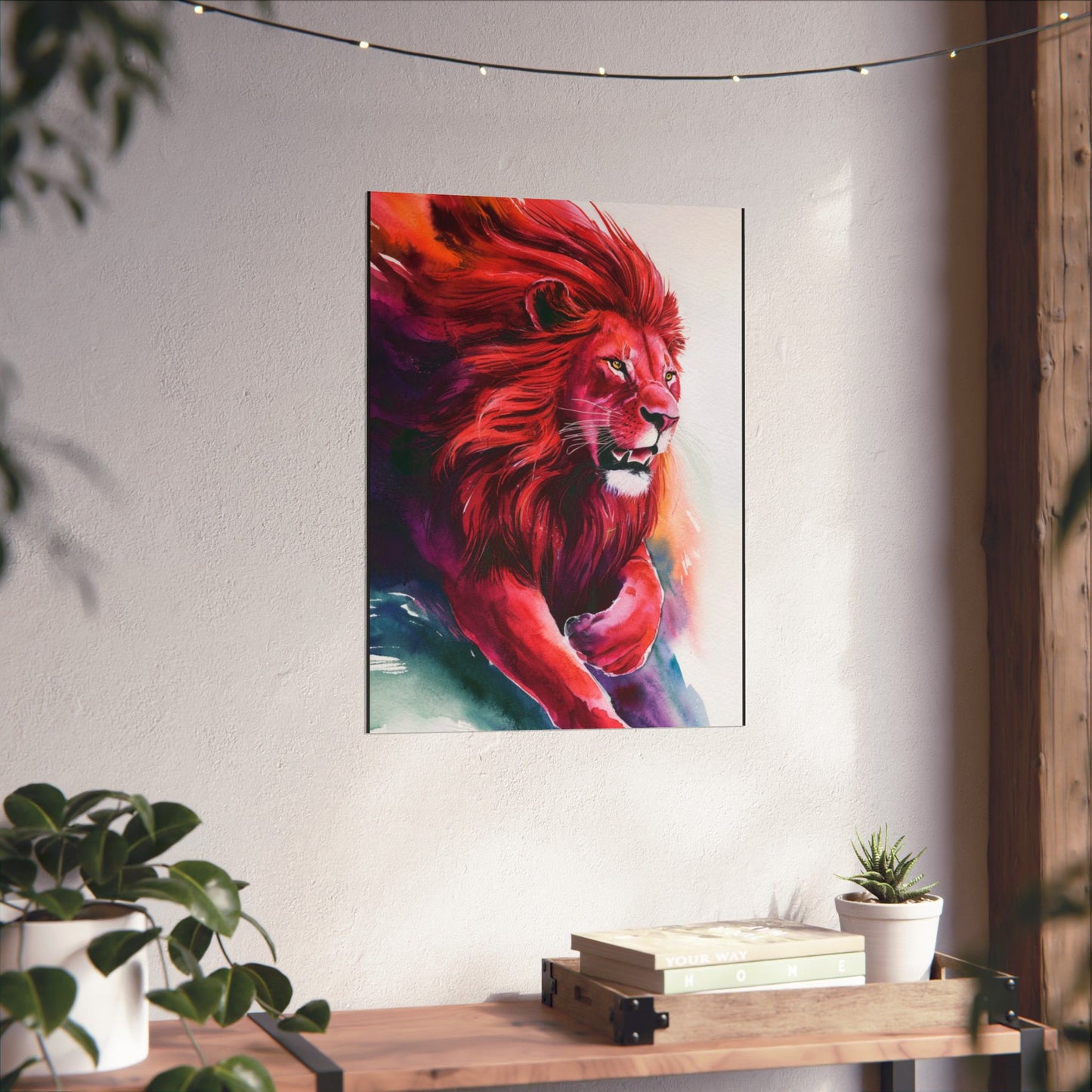 Colorful lion Matte Vertical Posters