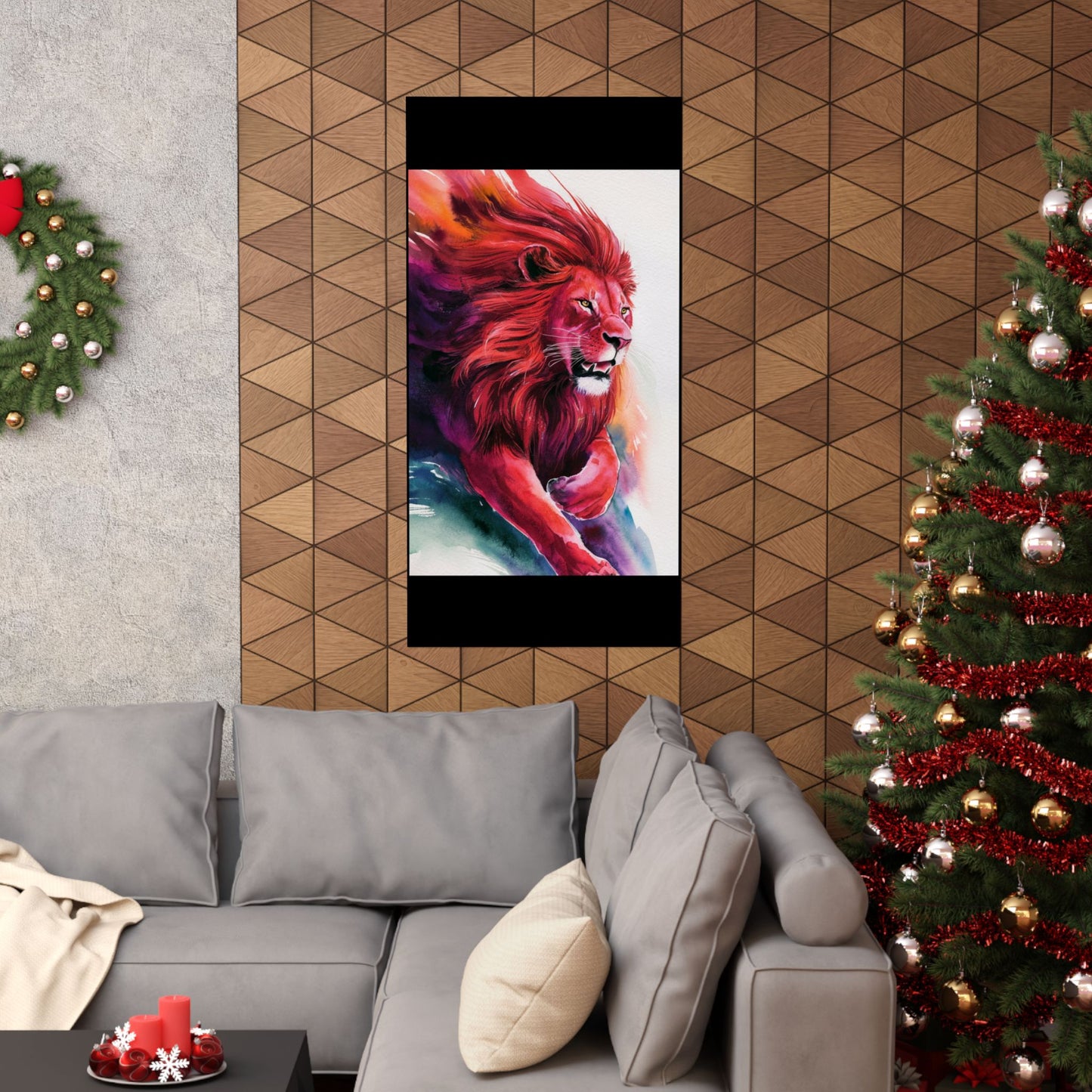 Colorful lion Matte Vertical Posters