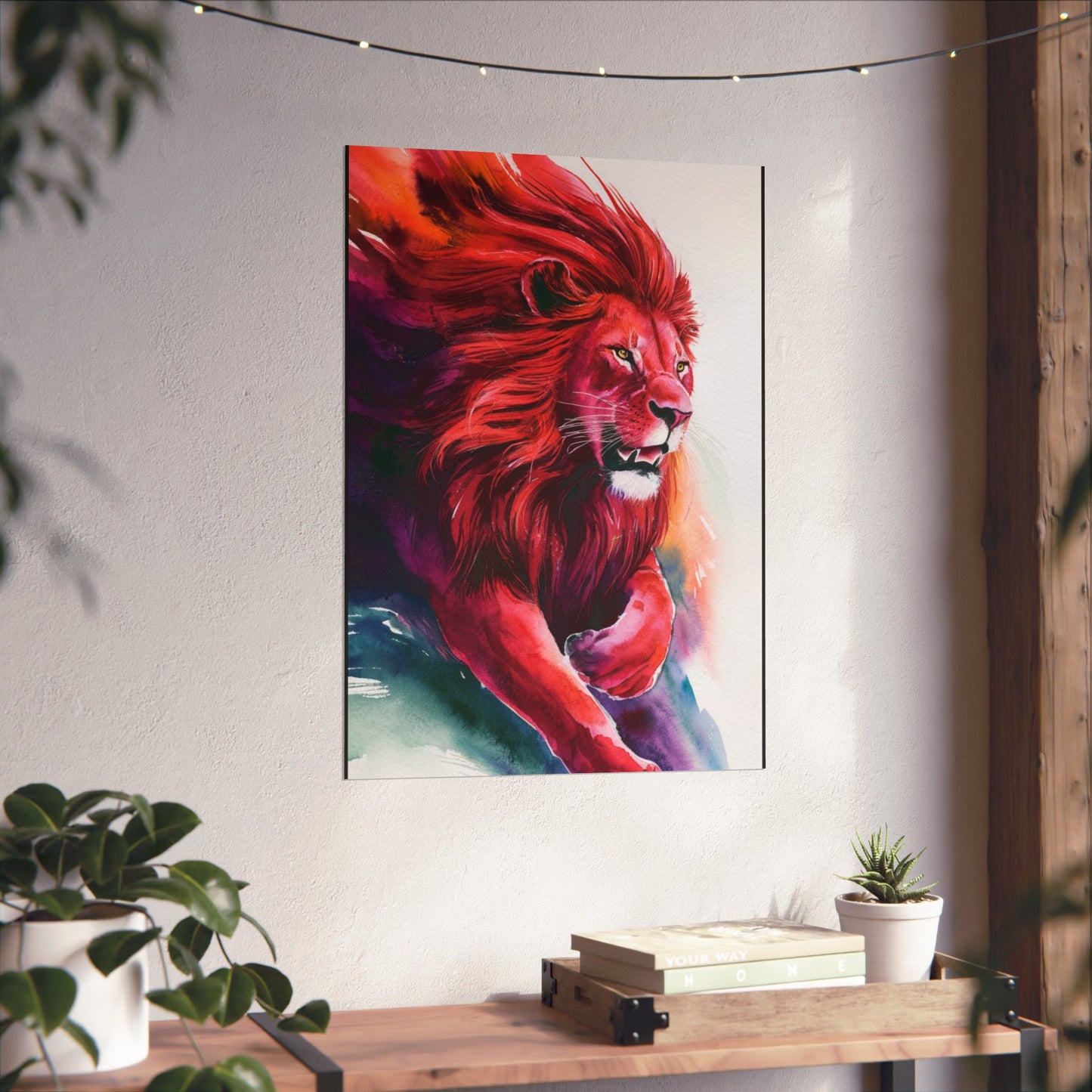 Colorful lion Matte Vertical Posters