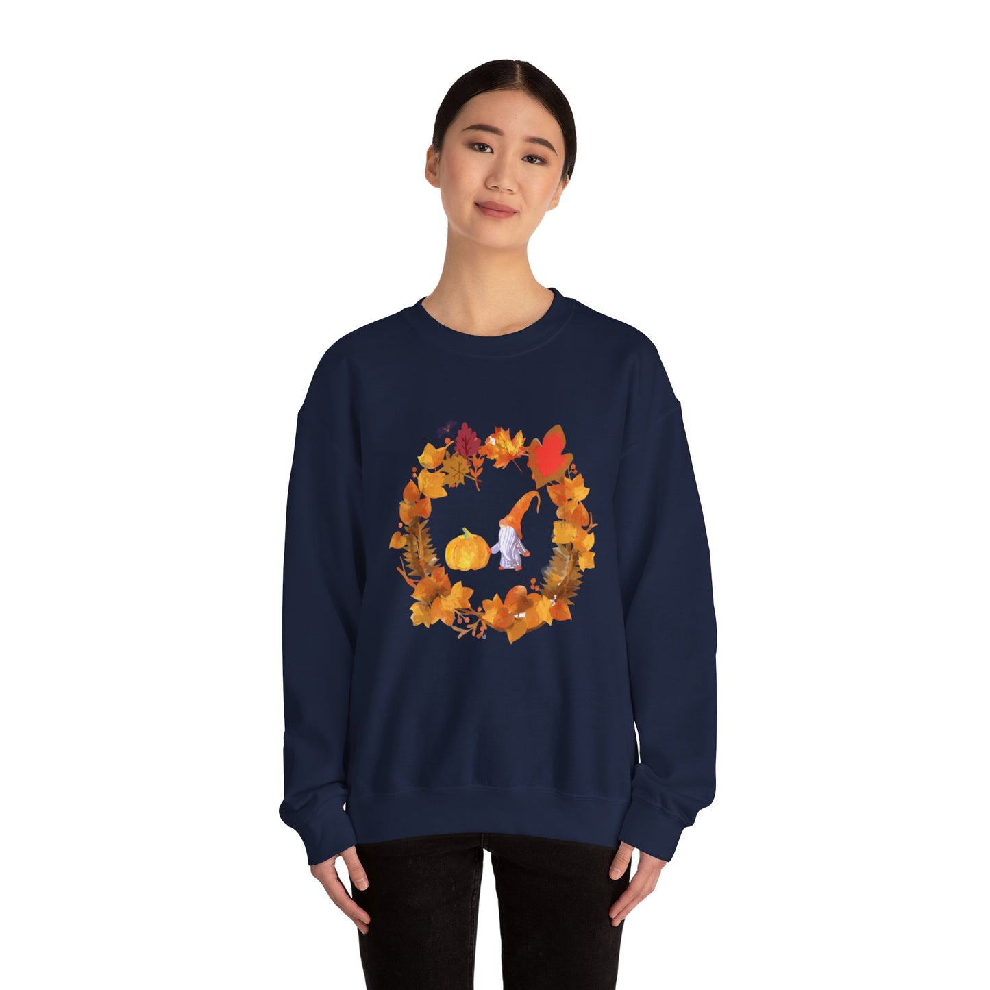 Happy Autumn Unisex Heavy Blend™ Crewneck Sweatshirt