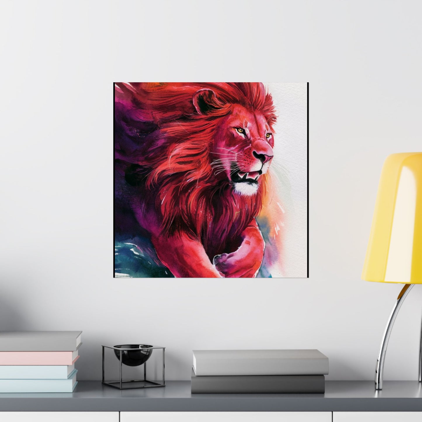 Colorful lion Matte Vertical Posters