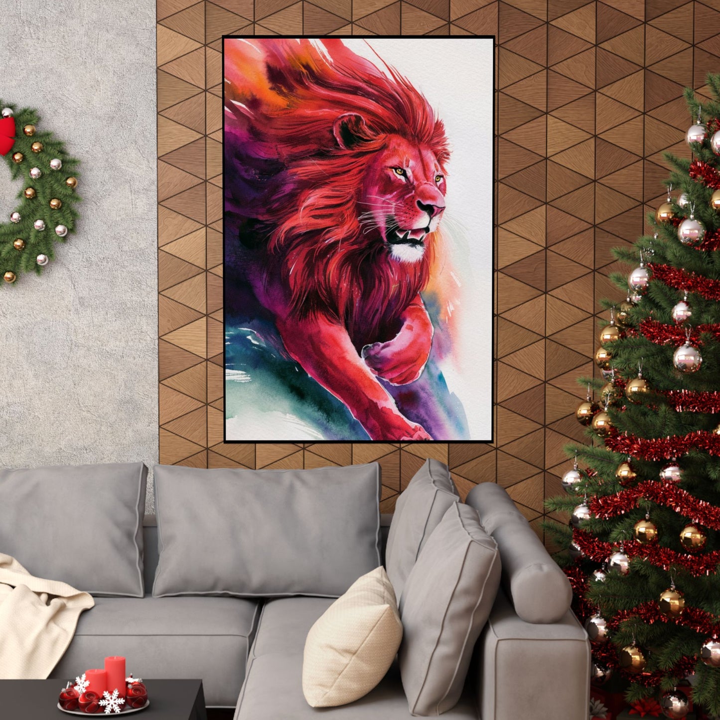 Colorful lion Matte Vertical Posters