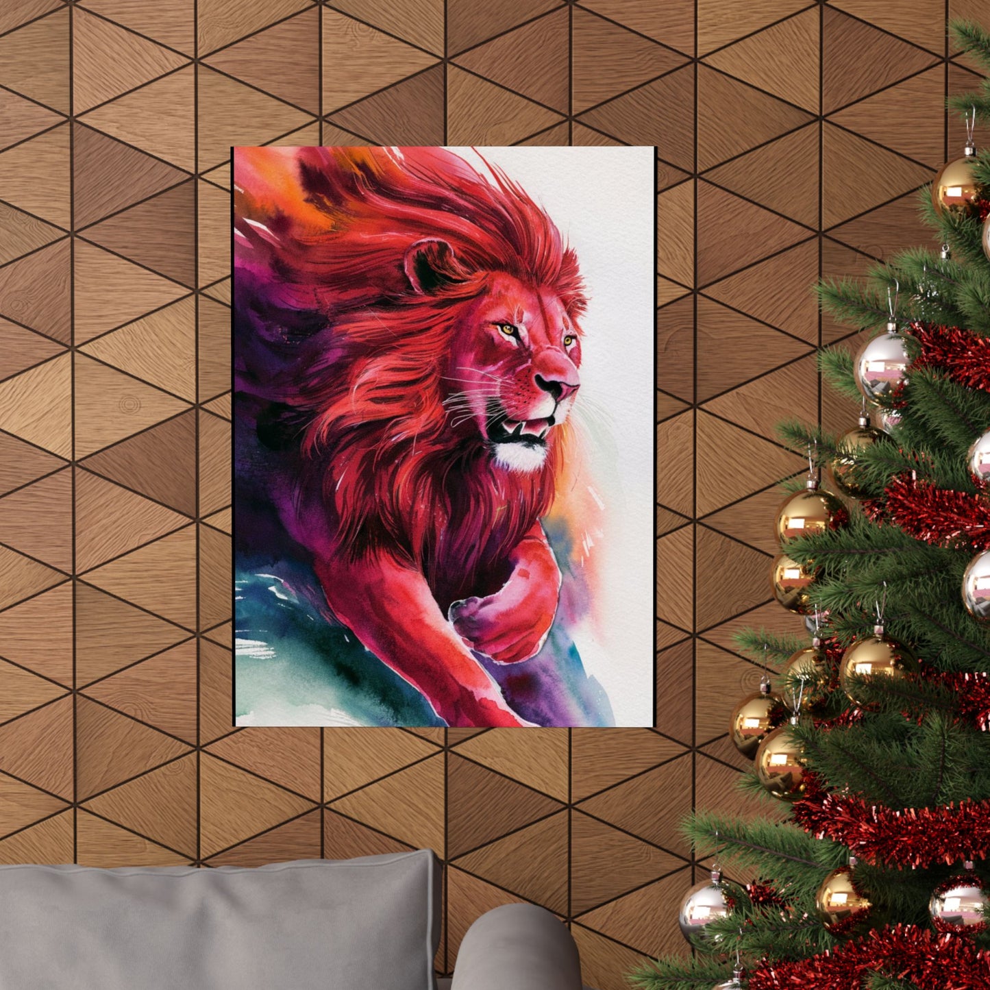 Colorful lion Matte Vertical Posters