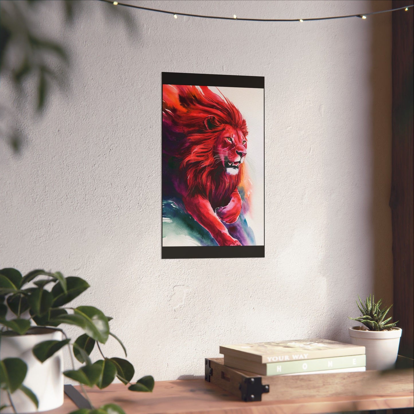 Colorful lion Matte Vertical Posters