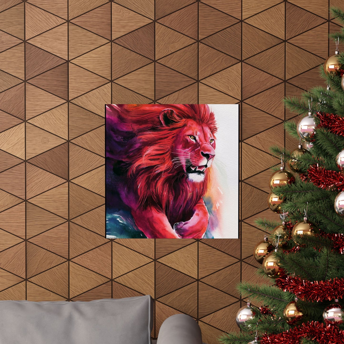 Colorful lion Matte Vertical Posters