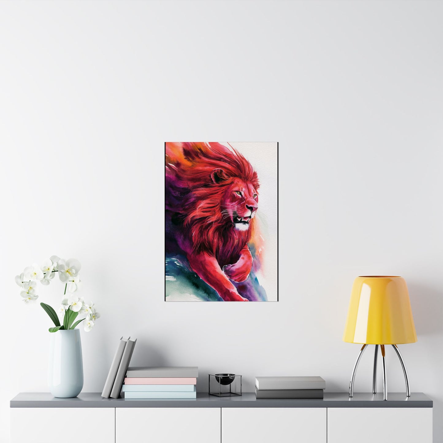 Colorful lion Matte Vertical Posters