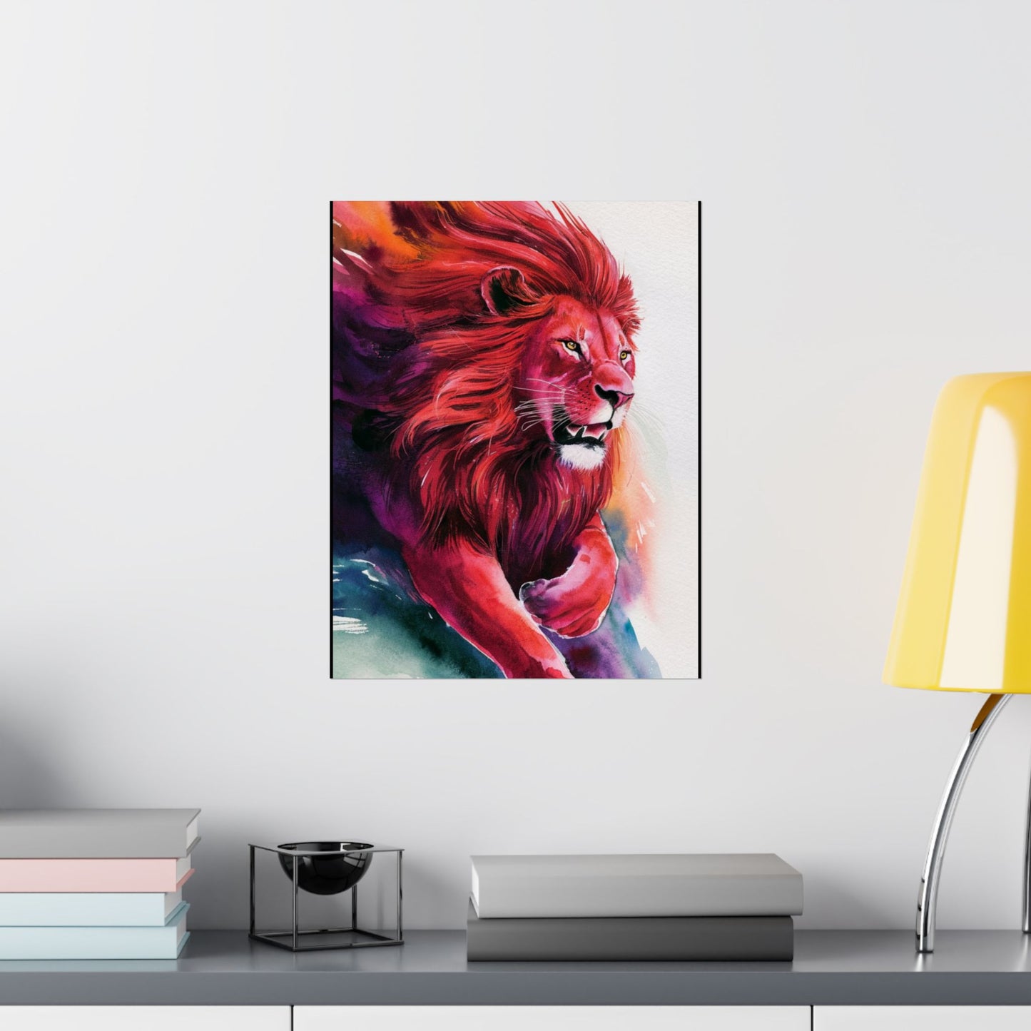 Colorful lion Matte Vertical Posters