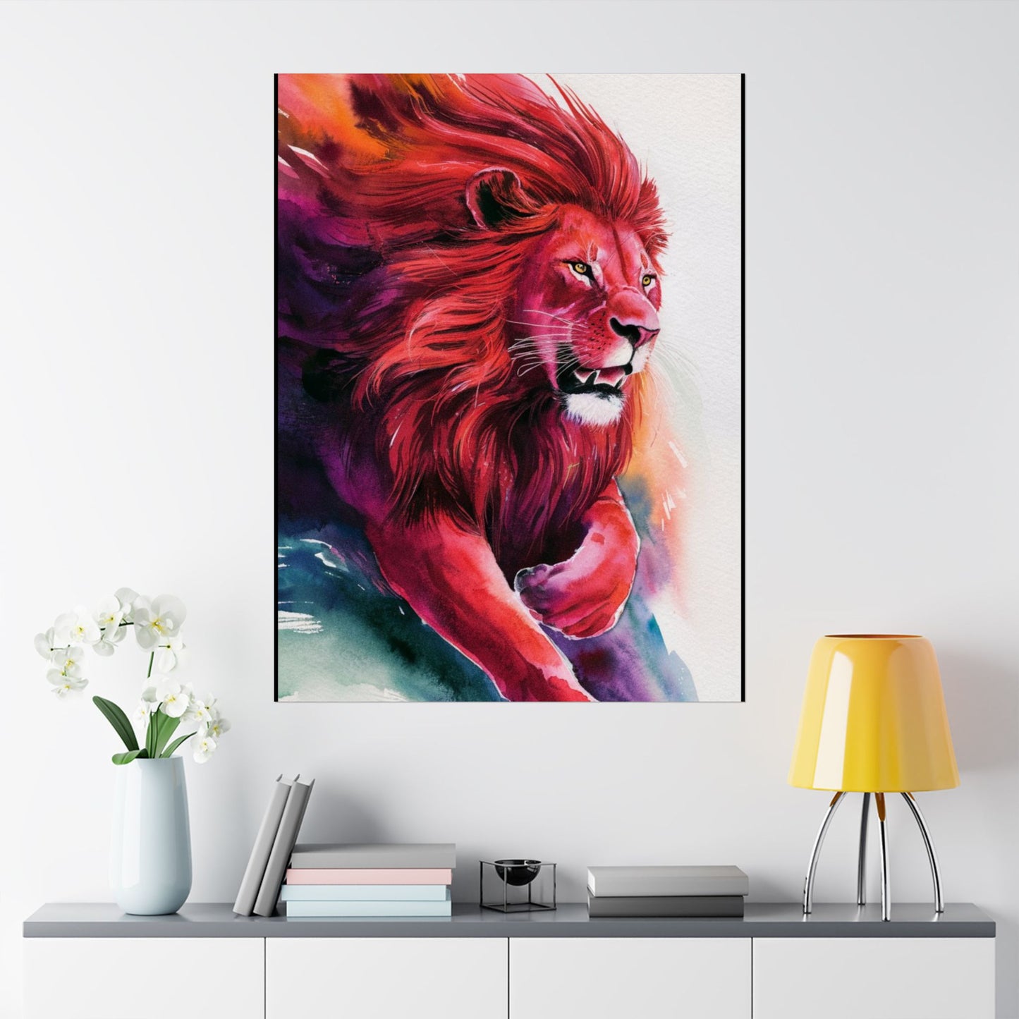 Colorful lion Matte Vertical Posters