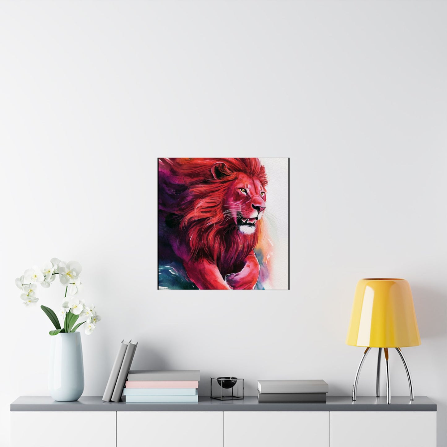 Colorful lion Matte Vertical Posters