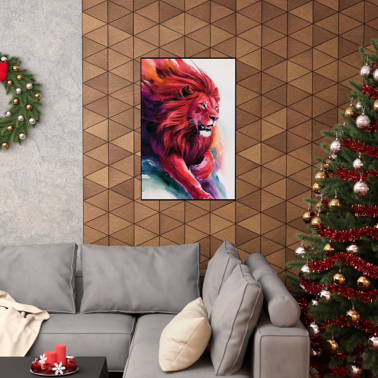 Colorful lion Matte Vertical Posters