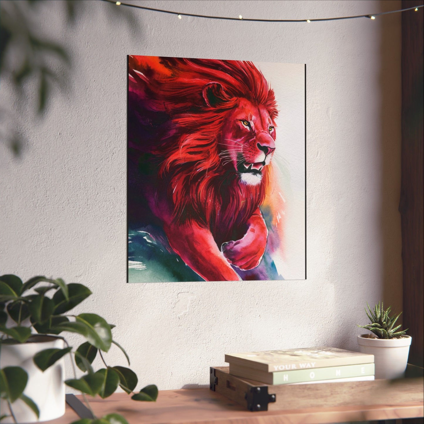 Colorful lion Matte Vertical Posters