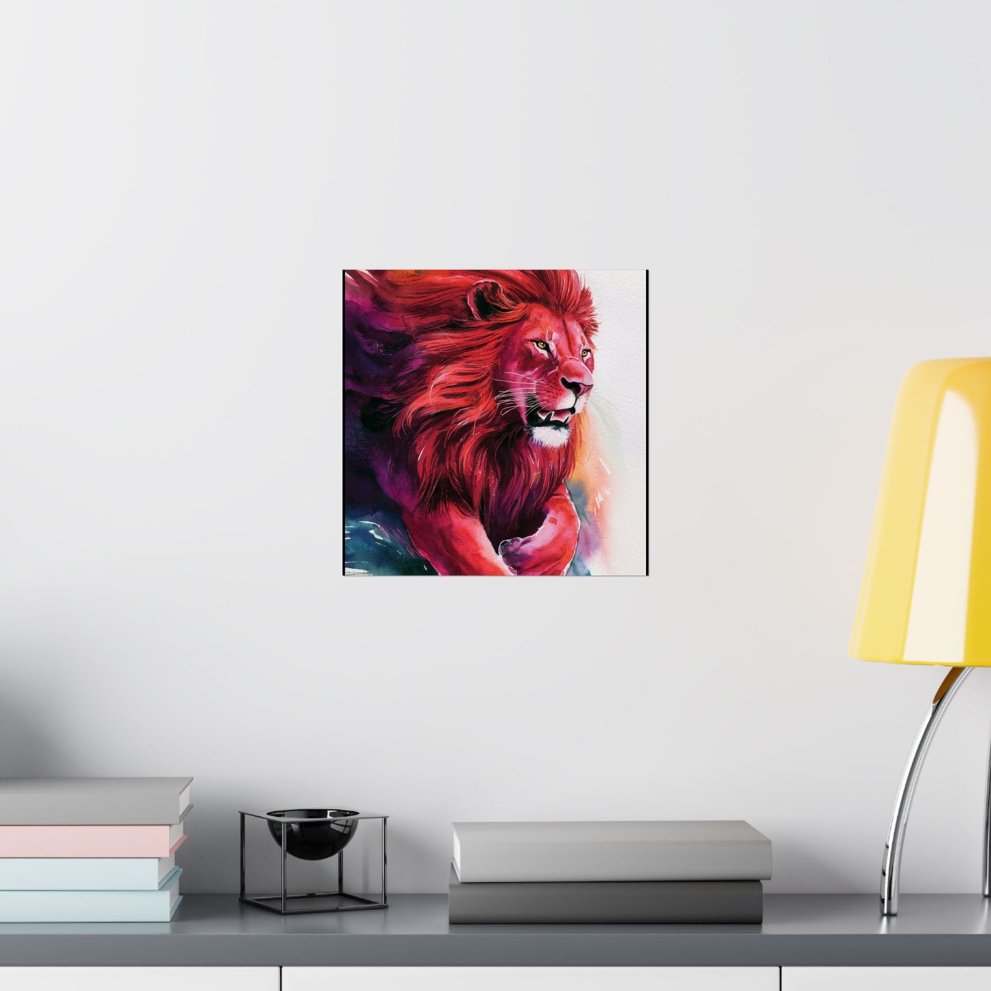 Colorful lion Matte Vertical Posters