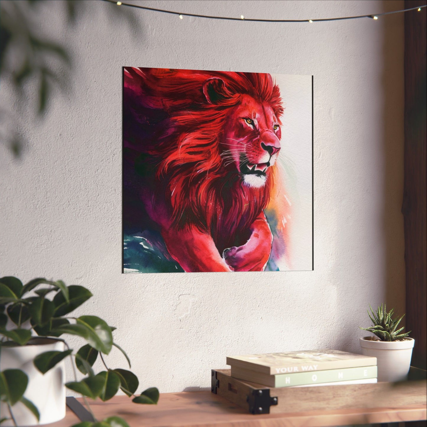 Colorful lion Matte Vertical Posters