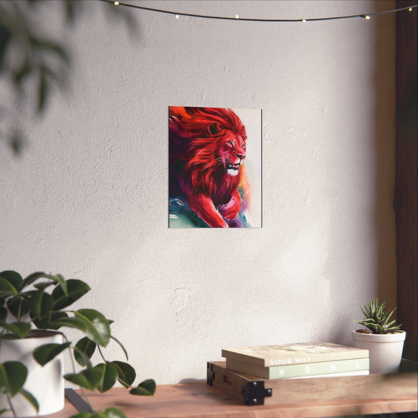 Colorful lion Matte Vertical Posters