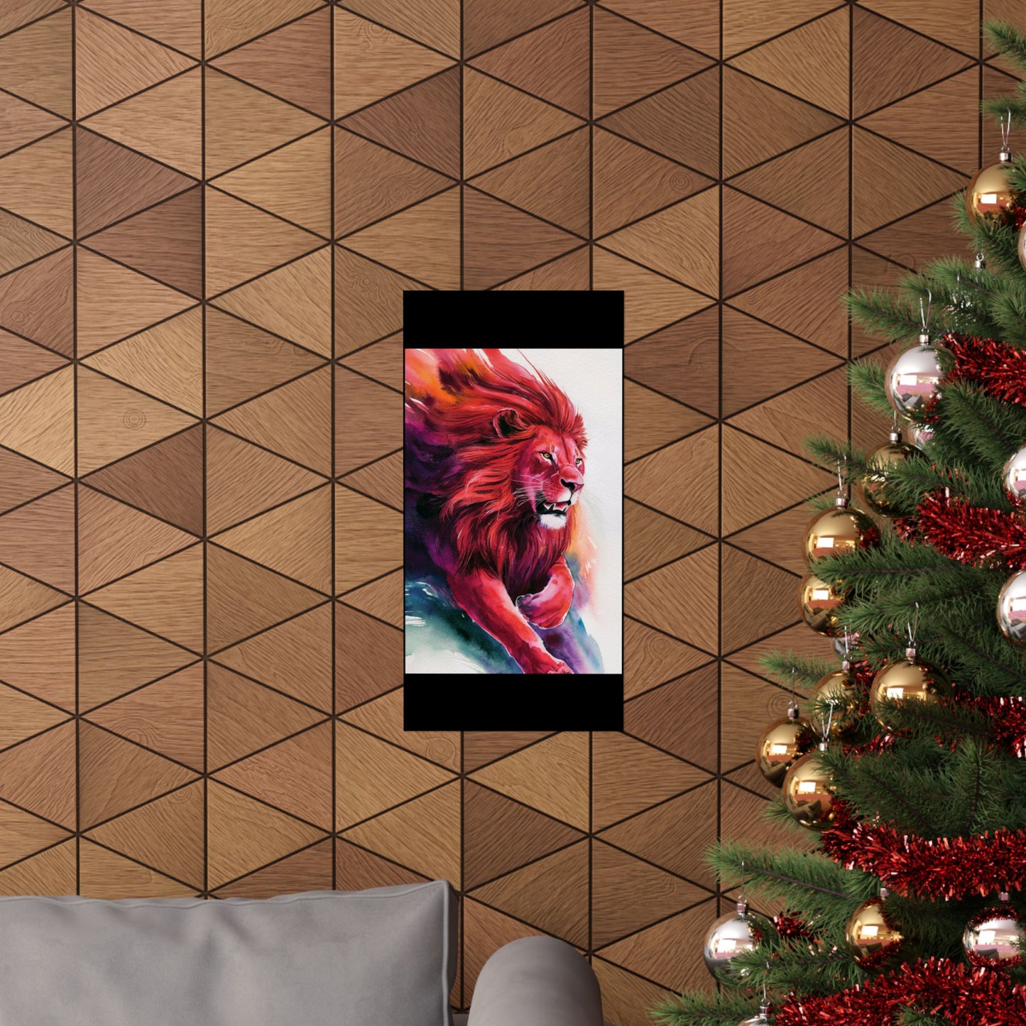 Colorful lion Matte Vertical Posters